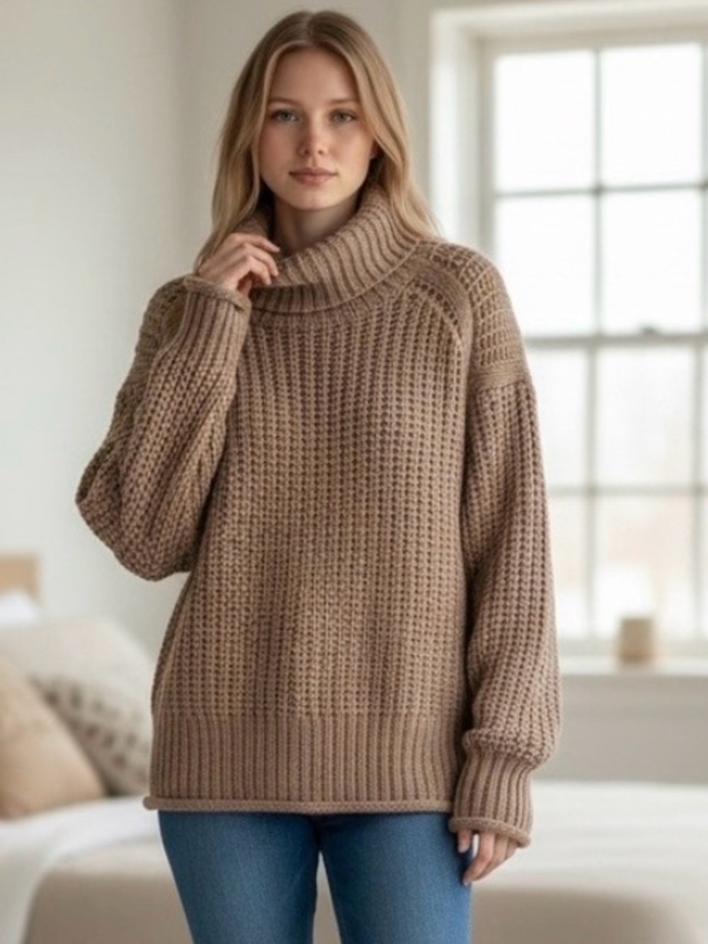 POL NWOT Warm Brown Turtleneck Sweater - Picture 12 of 12